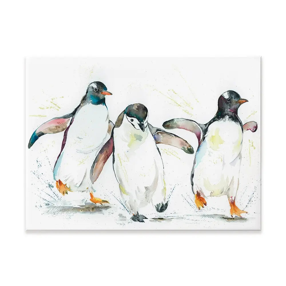 Penguin Paddle Canvas Print Penguin Paddle Canvas Print wall art product Nicola Jane Rowles