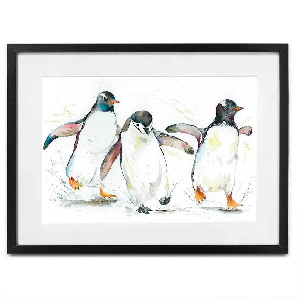 Penguin Paddle Framed Art Print Penguin Paddle Framed Art Print wall art product Nicola Jane Rowles