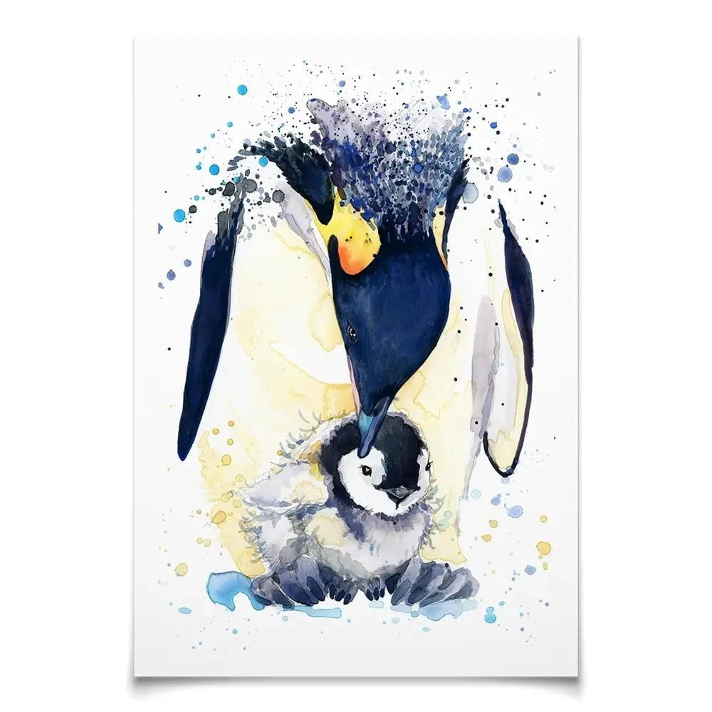 Penguin Paint Splash Art Print Penguin Paint Splash Art Print wall art product Faenkova Elena / Shutterstock