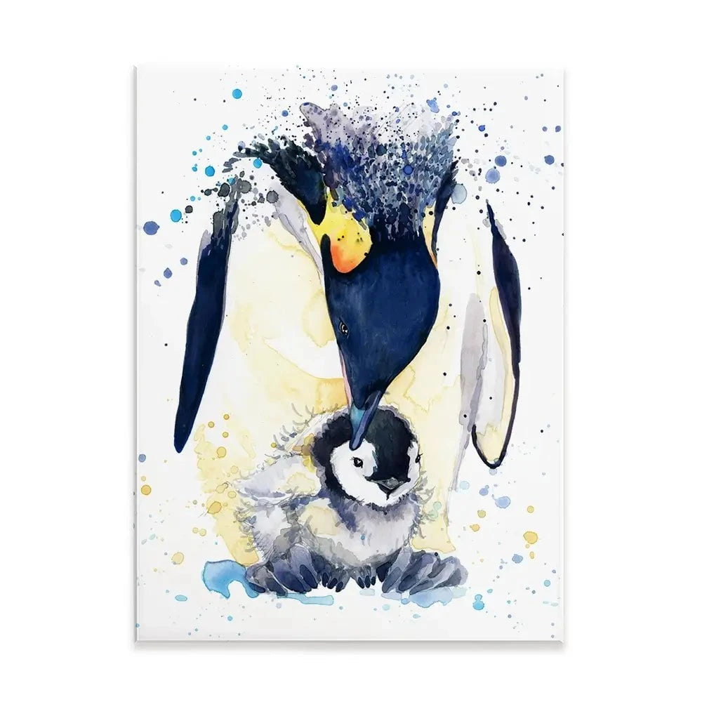 Penguin Paint Splash Canvas Print Penguin Paint Splash Canvas Print wall art product Faenkova Elena / Shutterstock