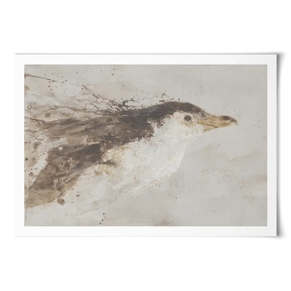 Penguin Surfacing Art Print Penguin Surfacing Art Print wall art product Chromatic Storm Studio