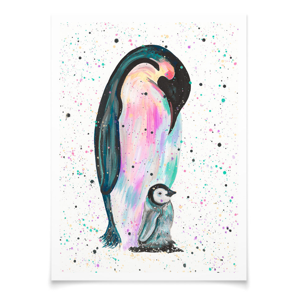 Penguins Jess And Harper Art Print Penguins Jess And Harper Art Print wall art product Emma LC Art