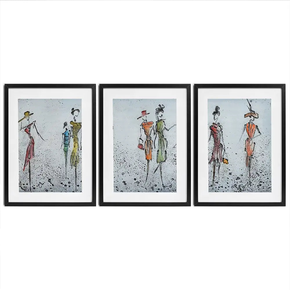 Peoples Framed Art Print Trio Peoples Framed Art Print Trio wall art product Art Print Shop