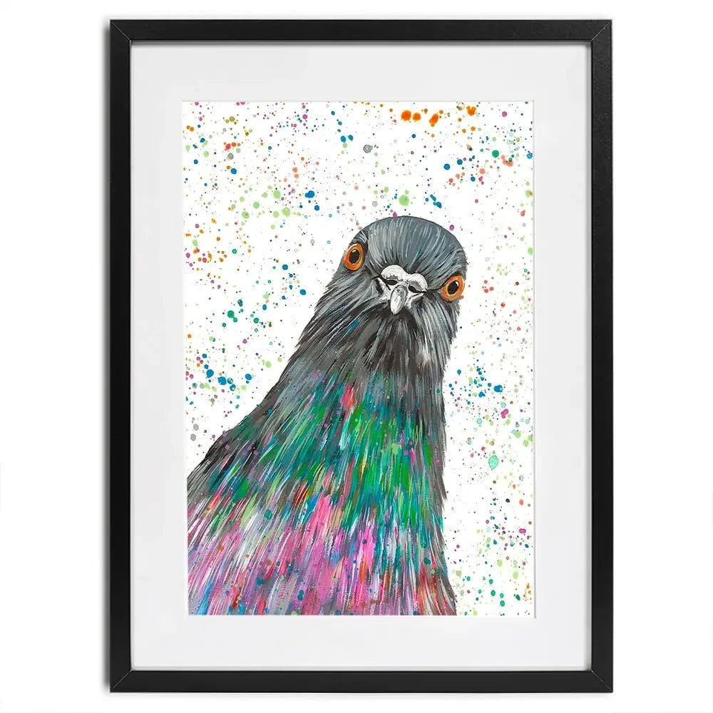 Pigeon Carter Framed Art Print Pigeon Carter Framed Art Print wall art product Emma LC Art