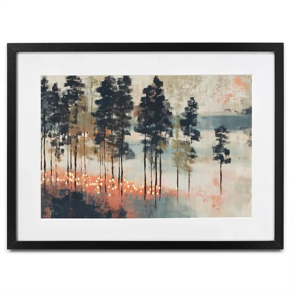 Pine Forest At Twilight Framed Art Print Pine Forest At Twilight Framed Art Print wall art product Chromatic Storm Studio
