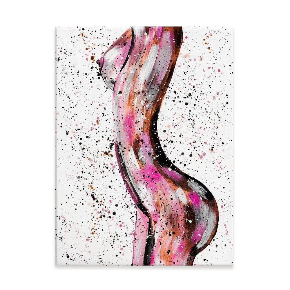 Pink Curves Canvas Print Pink Curves Canvas Print wall art product Emma LC Art