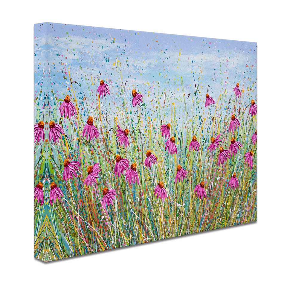 Pink Ehinacea Canvas Print wall art product Olga Tkachyk