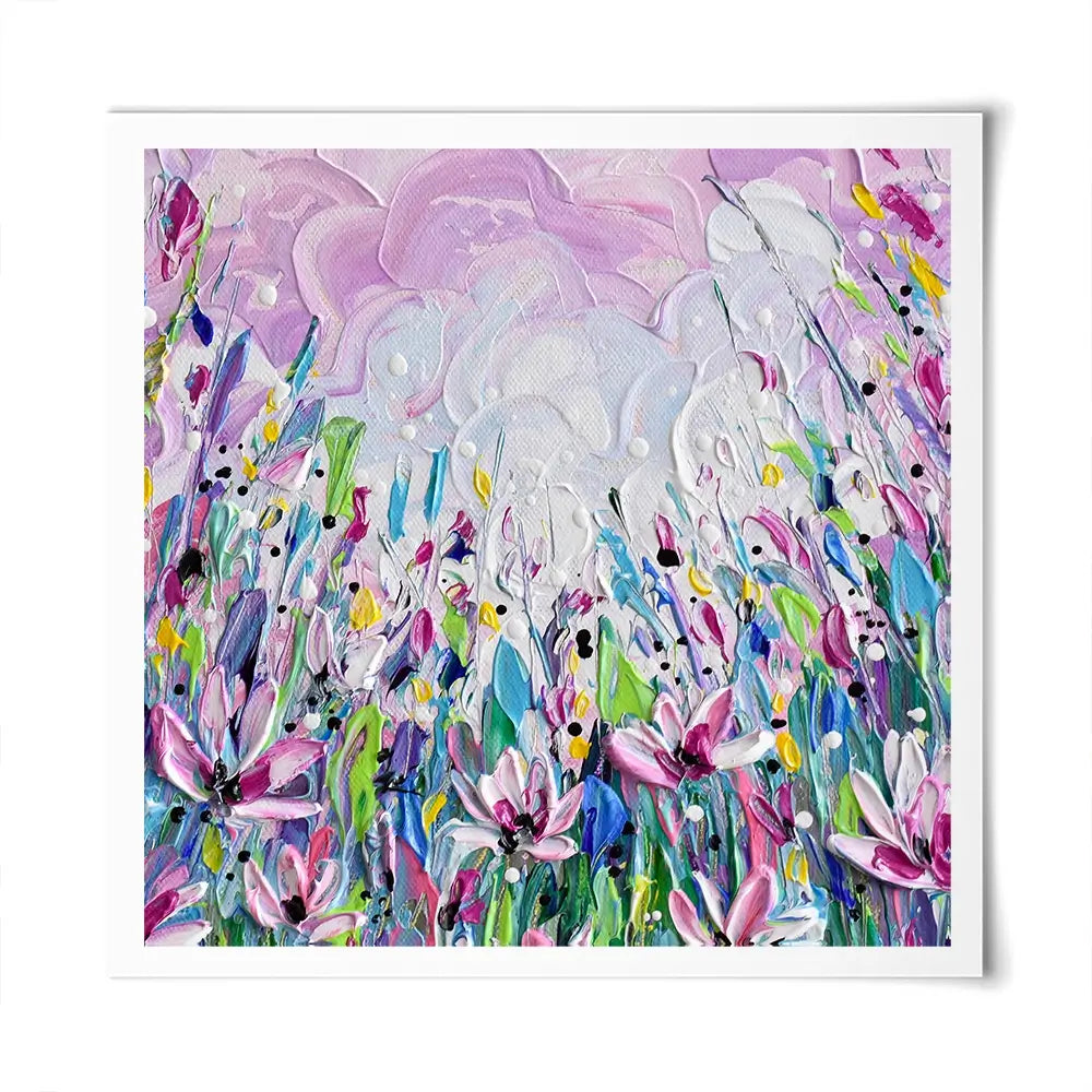 Pink Meadow 2 Square Art Print Pink Meadow 2 Square Art Print wall art product Olga Tkachyk