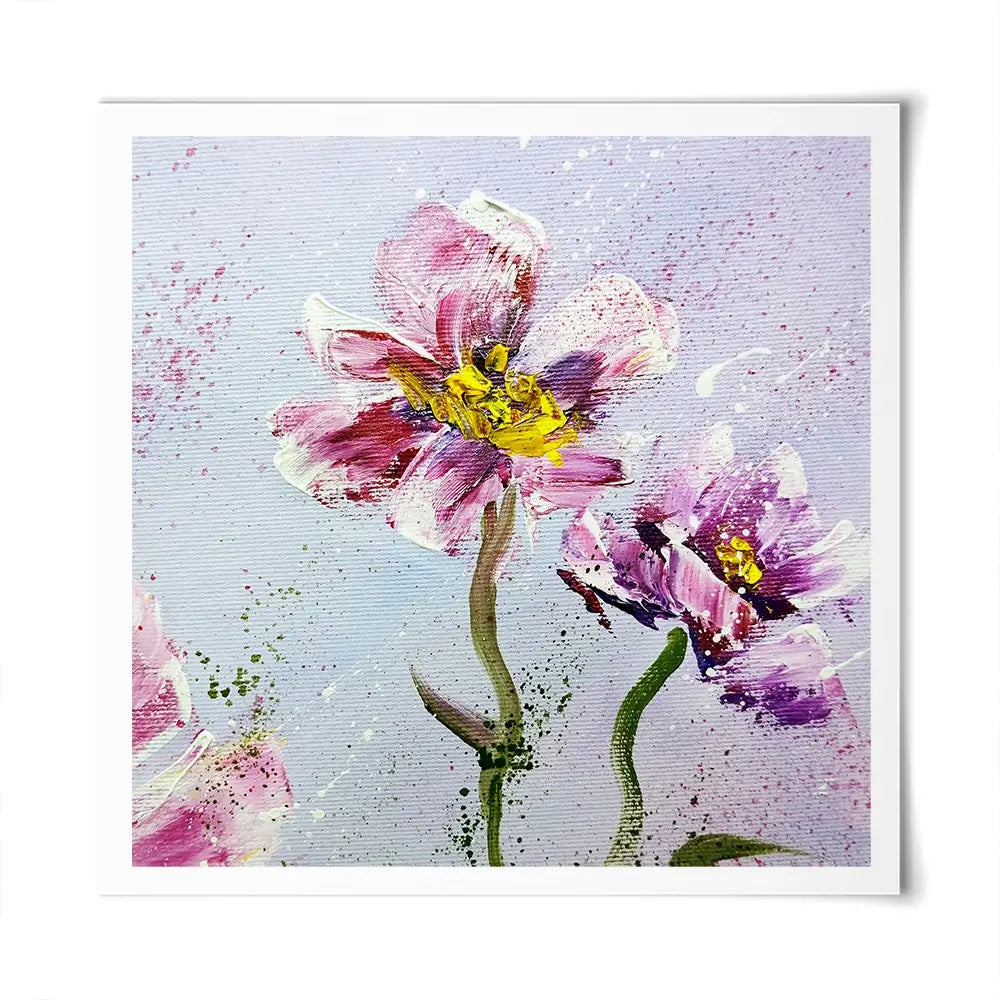 Pink Peonies Square Art Print Pink Peonies Square Art Print wall art product Art Print Shop