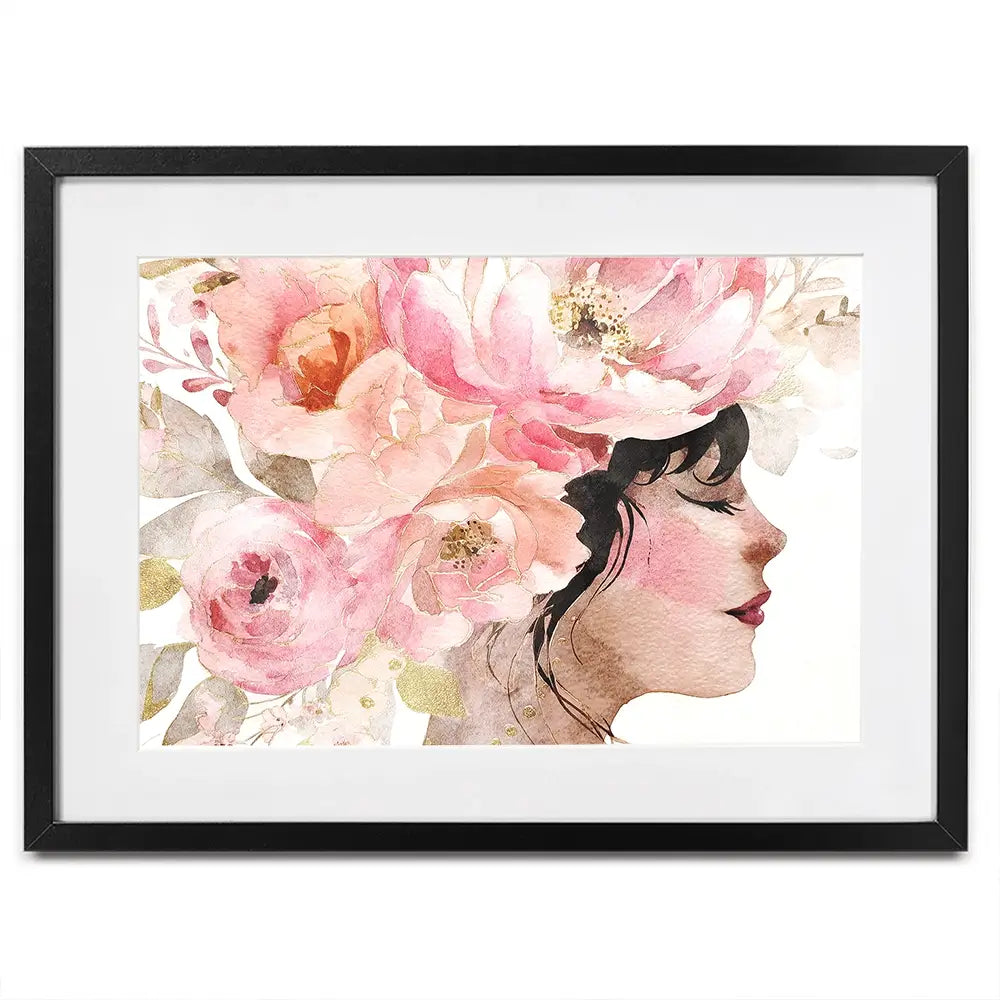 Pink Peony Muse Framed Art Print Pink Peony Muse Framed Art Print wall art product Svetlana Aleynikova