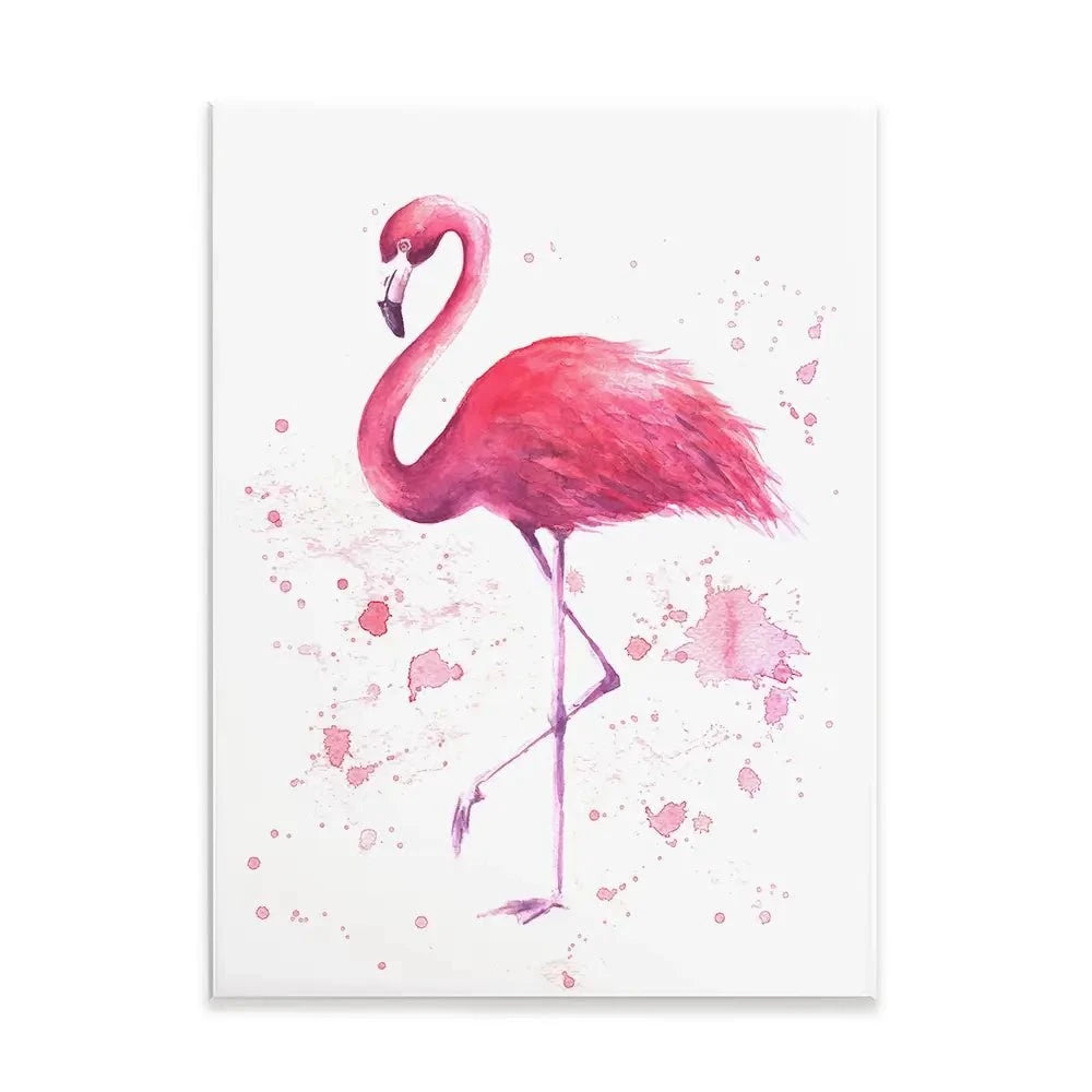 Pink Watercolour Flamingo Canvas Print Pink Watercolour Flamingo Canvas Print wall art product olgers / Shutterstock