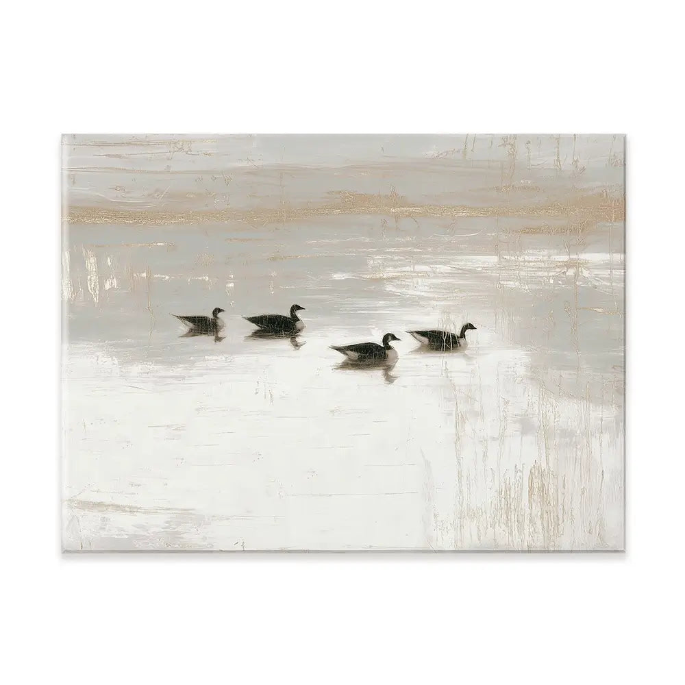 Pond Geese Dawn Canvas Print Pond Geese Dawn Canvas Print wall art product Chromatic Storm Studio