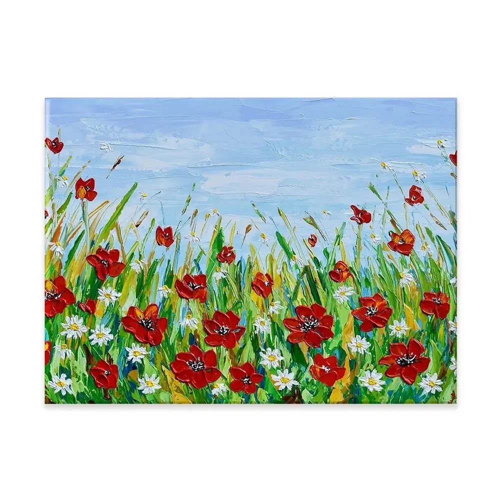 Poppies And Daisies Canvas Print Poppies And Daisies Canvas Print wall art product Olga Tkachyk