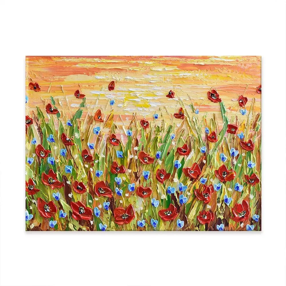 Poppies At Sunset Canvas Print Poppies At Sunset Canvas Print wall art product Olga Tkachyk