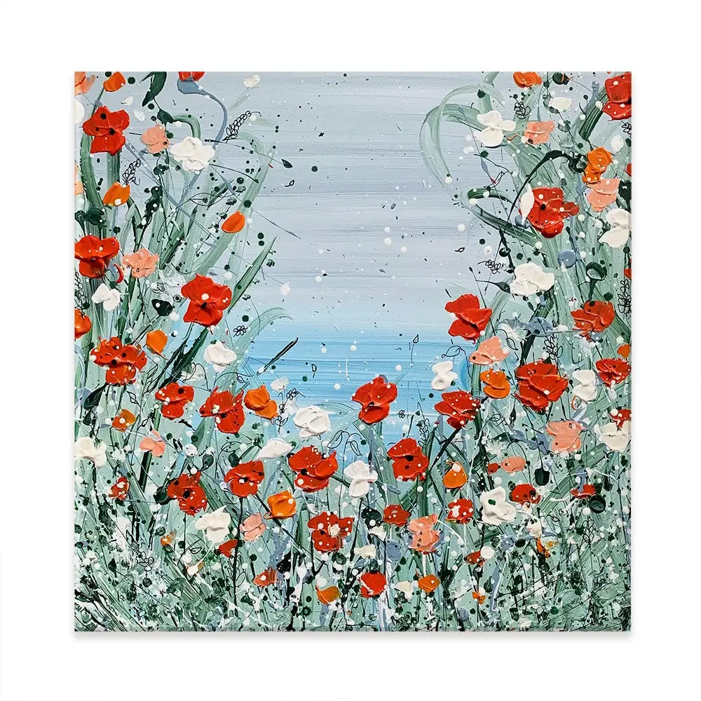 Poppies By The Sea Canvas Print Poppies By The Sea Canvas Print wall art product Charlotte Anna Reed