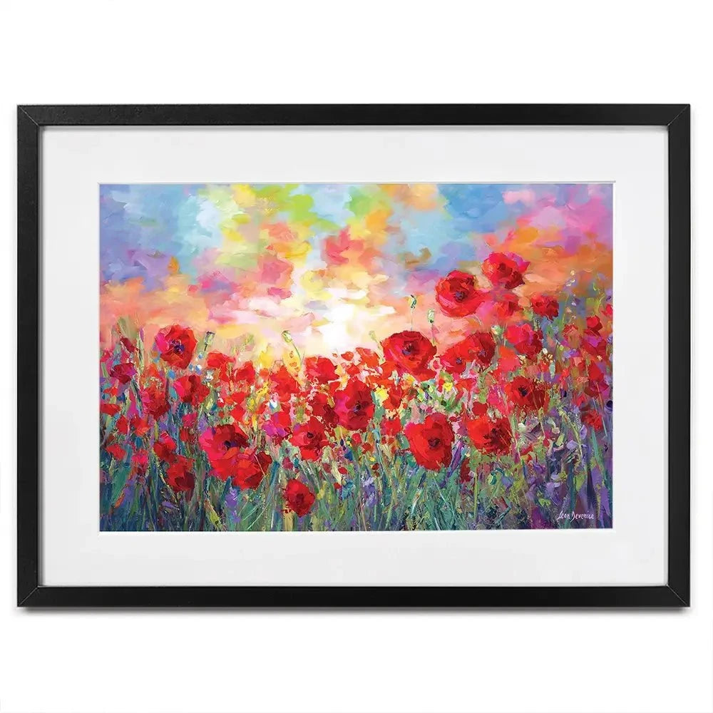 Poppy Flower Field Framed Art Print Poppy Flower Field Framed Art Print wall art product Leon Devenice