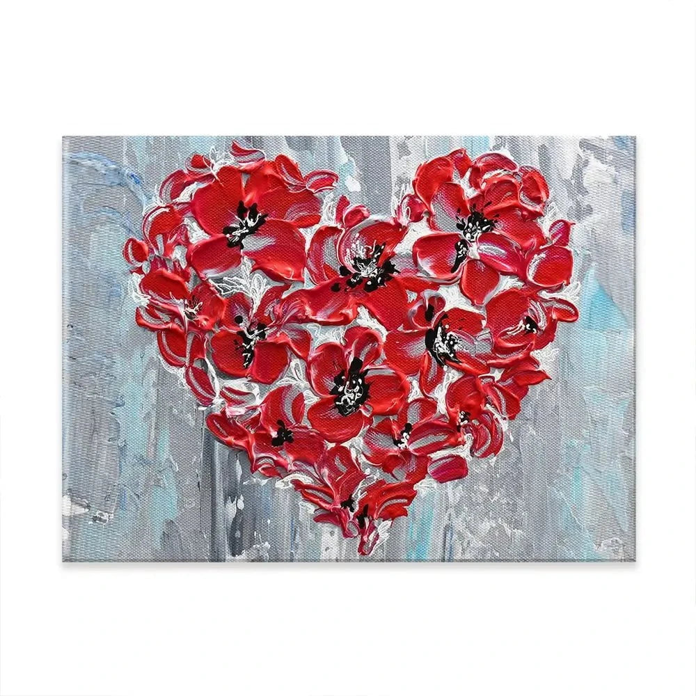Poppy Heart Canvas Print Poppy Heart Canvas Print wall art product Olga Tkachyk
