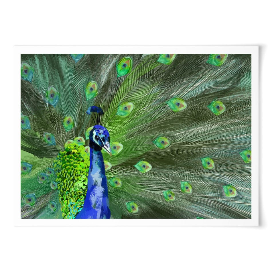 Powerful Peacock Art Print wall art product Aimee Linzi