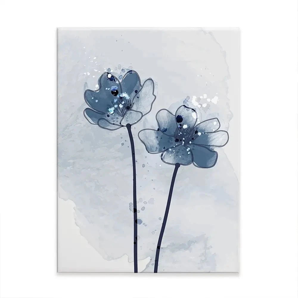 Pretty Blue Flowers Canvas Print Pretty Blue Flowers Canvas Print wall art product TWINS DESIGN STUDIO / Shutterstock