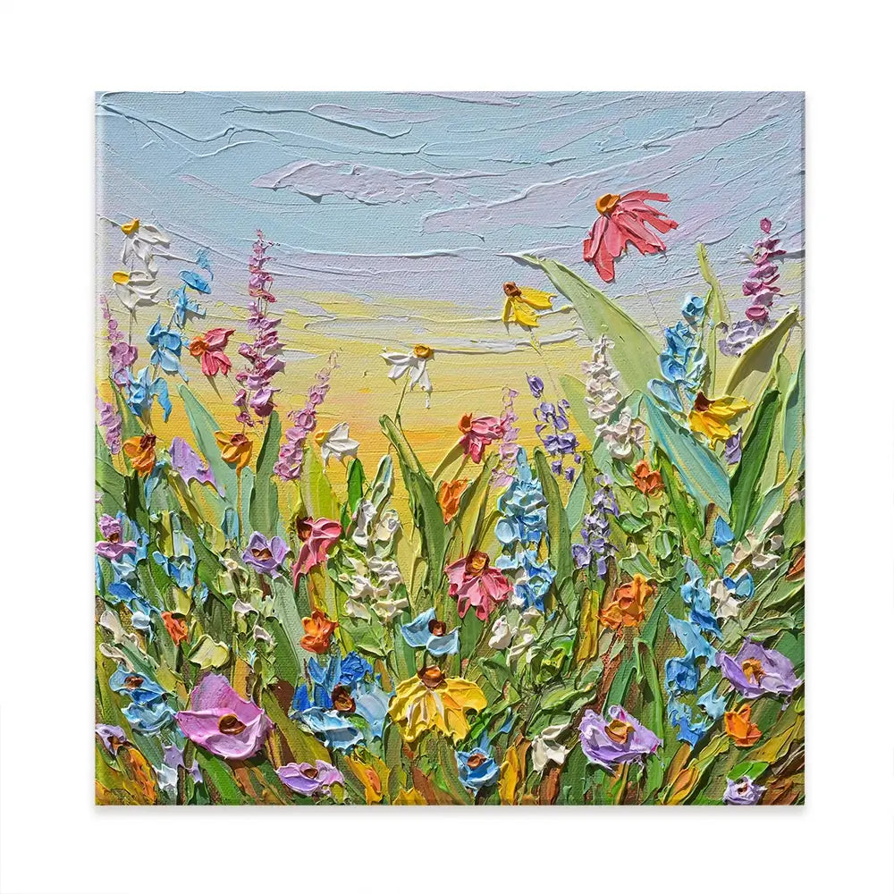 Pretty Summer View Square Canvas Print Pretty Summer View Square Canvas Print wall art product Olga Tkachyk