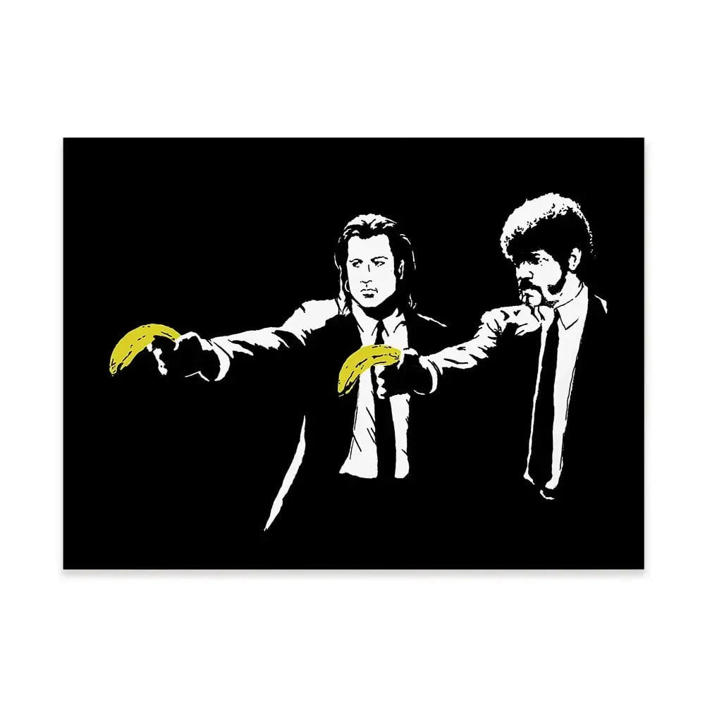 Pulp Fiction Canvas Print Pulp Fiction Canvas Print wall art product Banksy