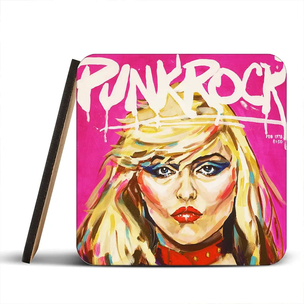 Punk Rock Debbie Harry Coaster Set Punk Rock Debbie Harry Coaster Set wall art product Juliet Stockton