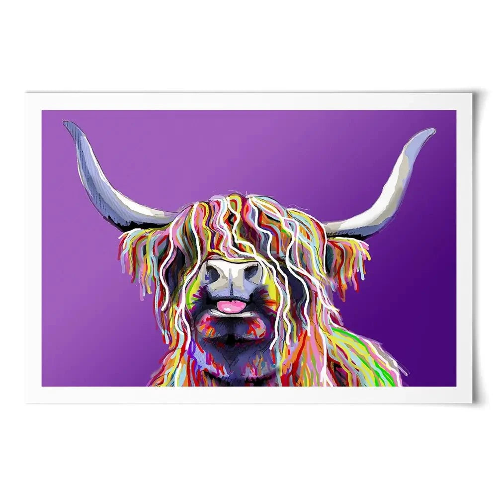 Purple Cheeky Coo Art Print Purple Cheeky Coo Art Print wall art product Independent