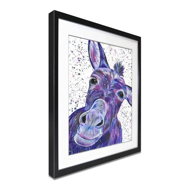 Purple Donkey Framed Art Print Purple Donkey Framed Art Print wall art product Emma LC Art