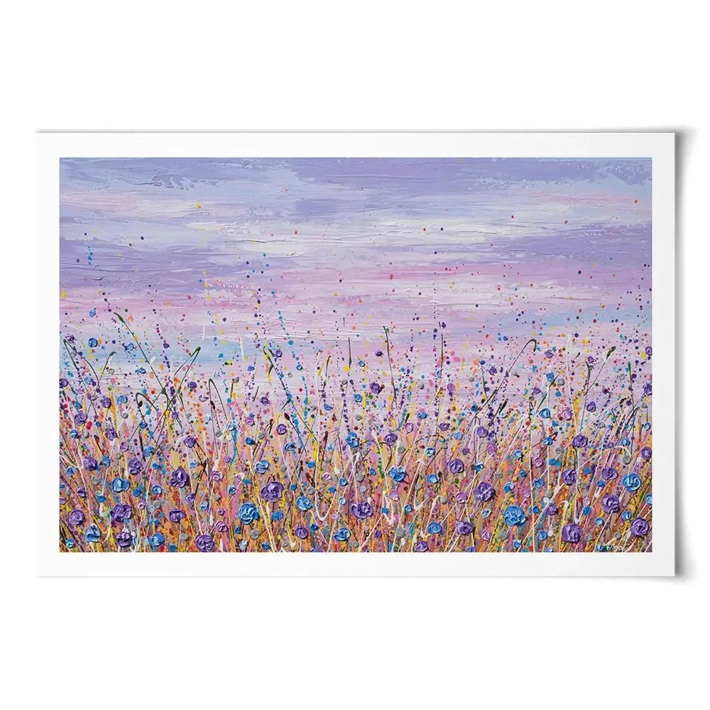 Purple Flower Field Art Print Purple Flower Field Art Print wall art product Olga Tkachyk
