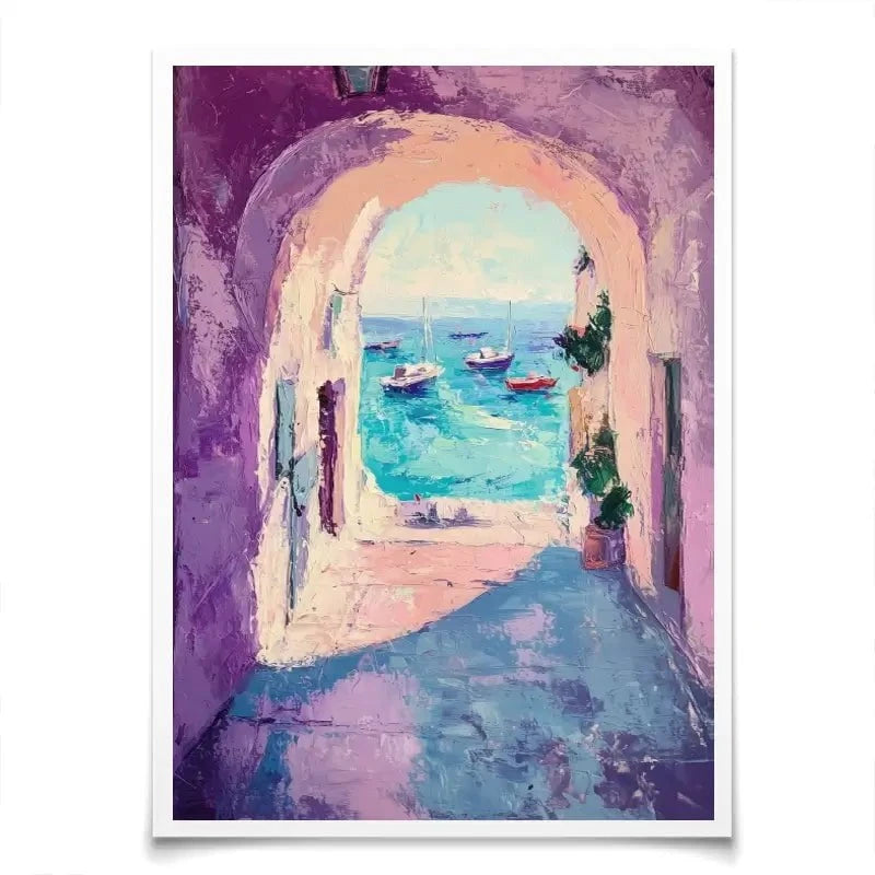 Purple Tunnel To The Sea Art Print Purple Tunnel To The Sea Art Print wall art product Tanya Ocean