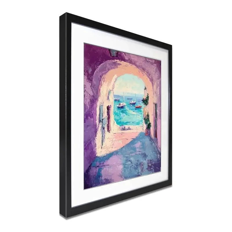 Purple Tunnel To The Sea Framed Art Print Purple Tunnel To The Sea Framed Art Print wall art product Tanya Ocean