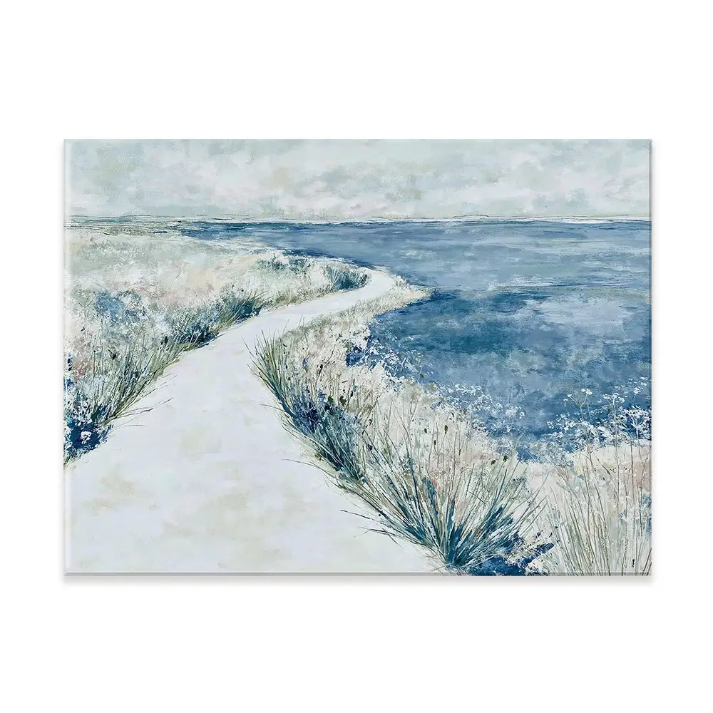 Quiet Shoreline Walk Canvas Print Quiet Shoreline Walk Canvas Print wall art product Chromatic Storm Studio
