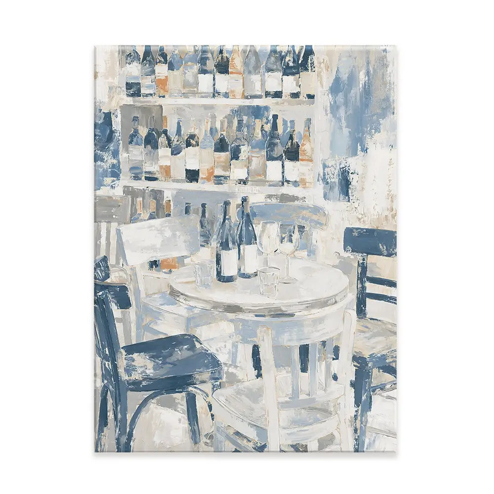 Quiet Wine Bar Afternoon Canvas Print Quiet Wine Bar Afternoon Canvas Print wall art product Chromatic Storm Studio