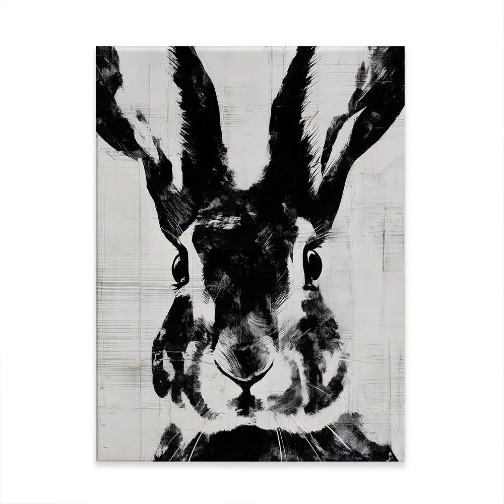 Rabbit Close Gaze Canvas Print Rabbit Close Gaze Canvas Print wall art product Chromatic Storm Studio