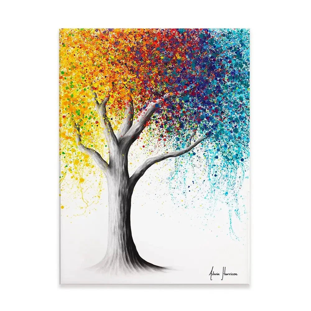 Rainbow Rollicking Tree Canvas Print Rainbow Rollicking Tree Canvas Print wall art product Ashvin Harrison