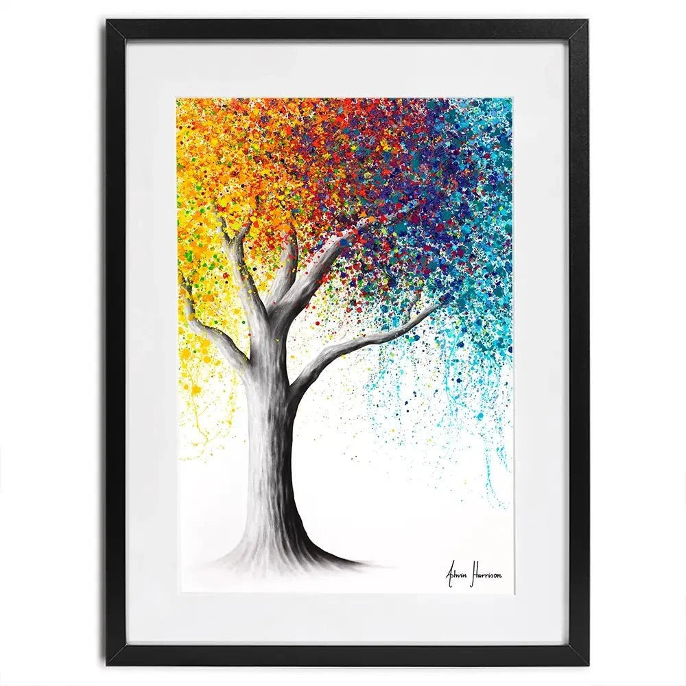 Rainbow Rollicking Tree Framed Art Print Rainbow Rollicking Tree Framed Art Print wall art product Ashvin Harrison