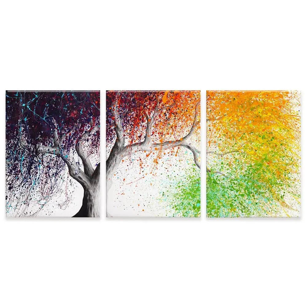 Rainbow Seasons Tree Trio Canvas Print Rainbow Seasons Tree Trio Canvas Print wall art product Ashvin Harrison