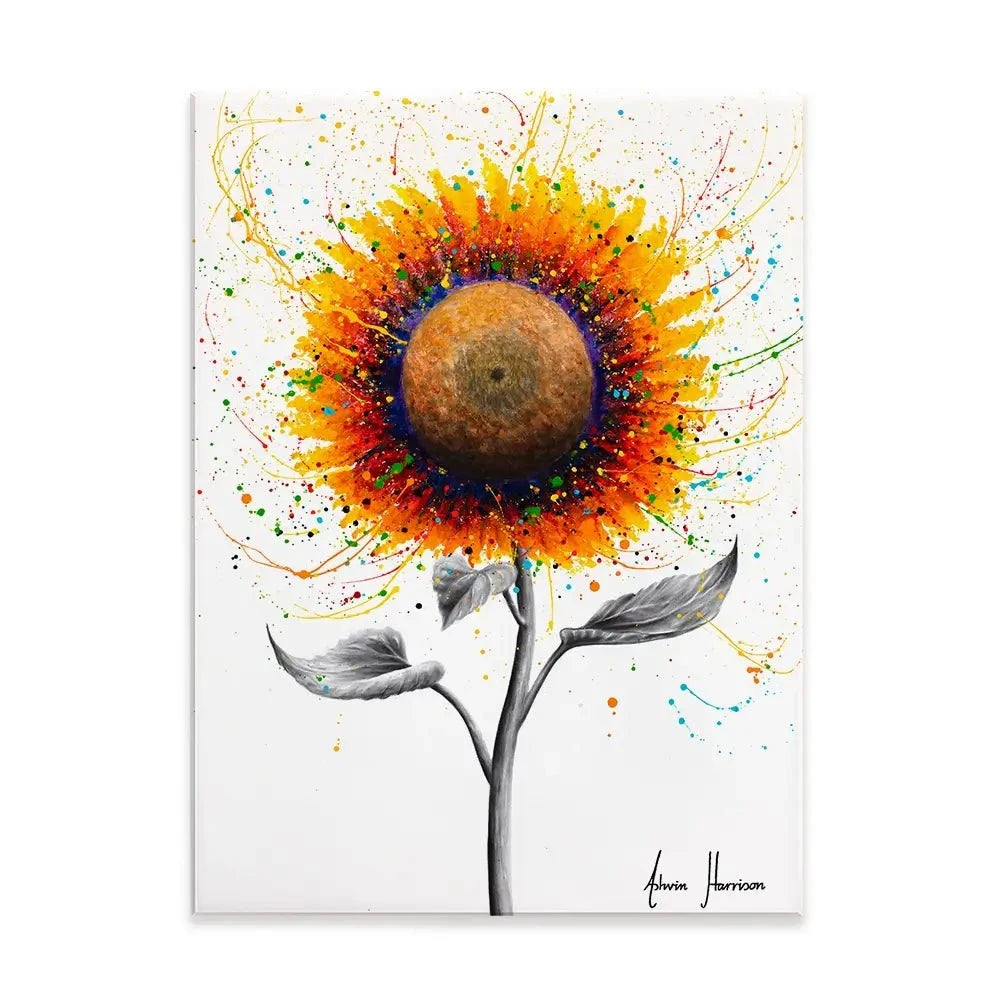 Rainbow Sunflower Canvas Print Rainbow Sunflower Canvas Print wall art product Ashvin Harrison