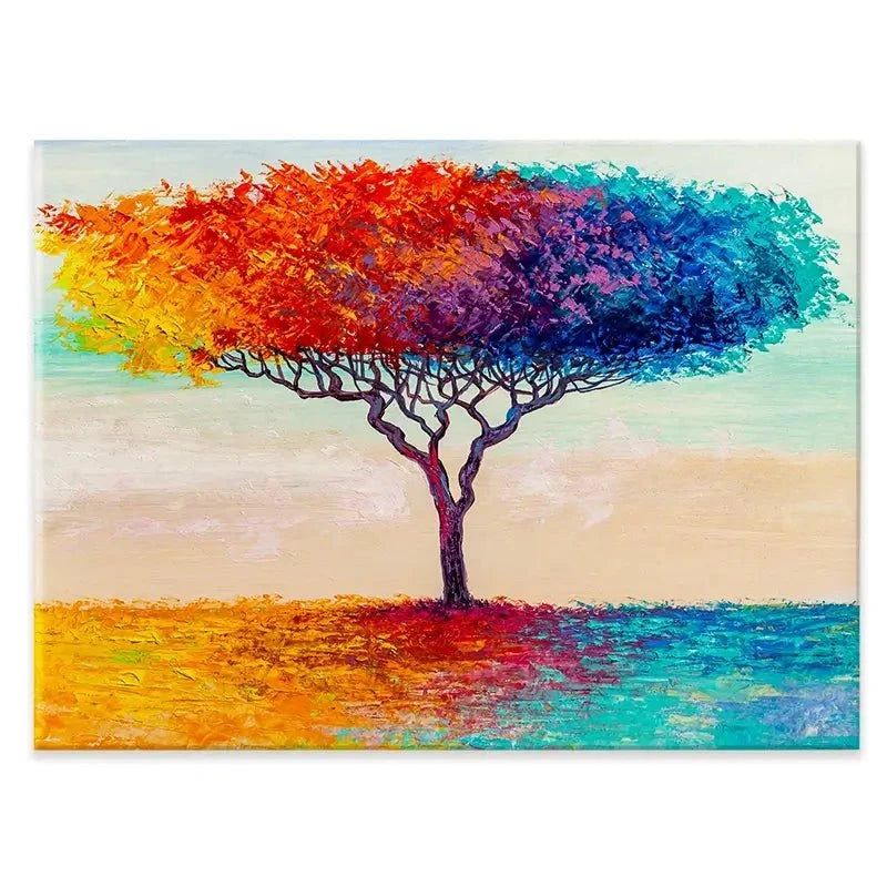 Rainbow Tree Oil Painting Canvas Print Rainbow Tree Oil Painting Canvas Print wall art product S-BELOV / Shutterstock