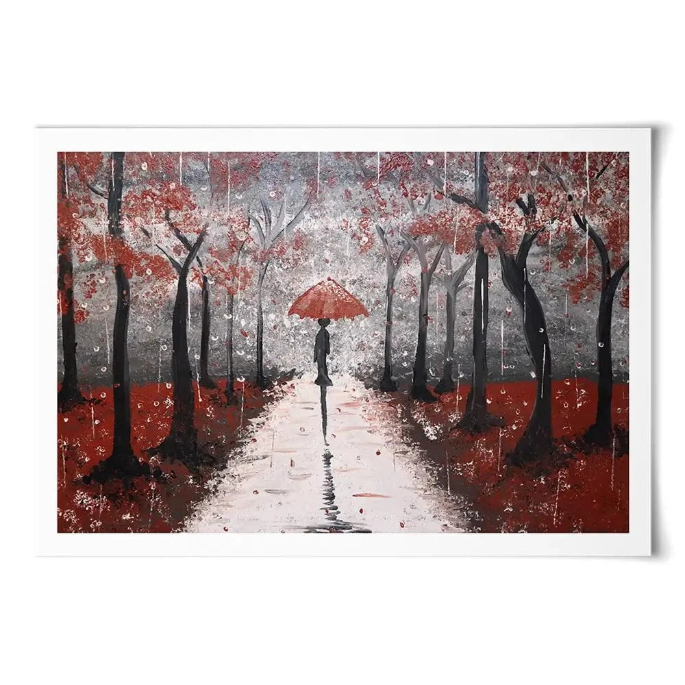Red Rainy Day Art Print Red Rainy Day Art Print wall art product Tanya Stone / Shutterstock