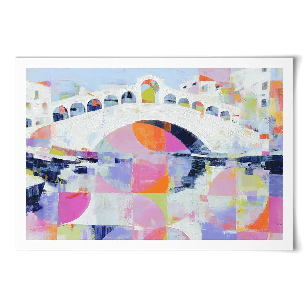 Rialto Bridge In Abstract Art Print Rialto Bridge In Abstract Art Print wall art product Chromatic Storm Studio
