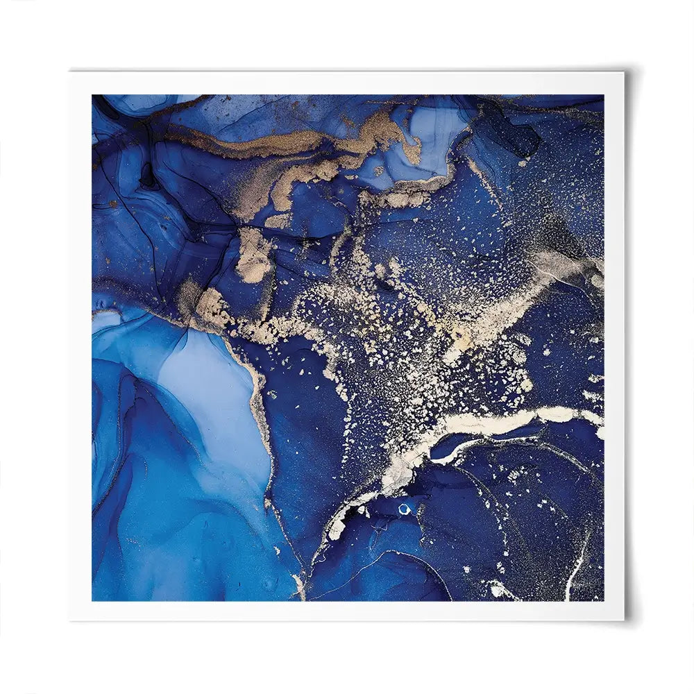 Rich Blue Marble Square Art Print Rich Blue Marble Square Art Print wall art product djero.adlibeshe yahoo.com / Shutterstock