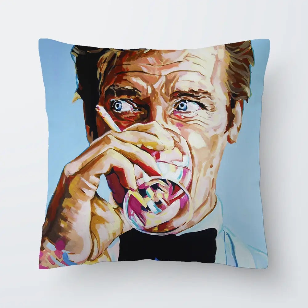 Roger Moore Cushion Roger Moore Cushion wall art product Juliet Stockton