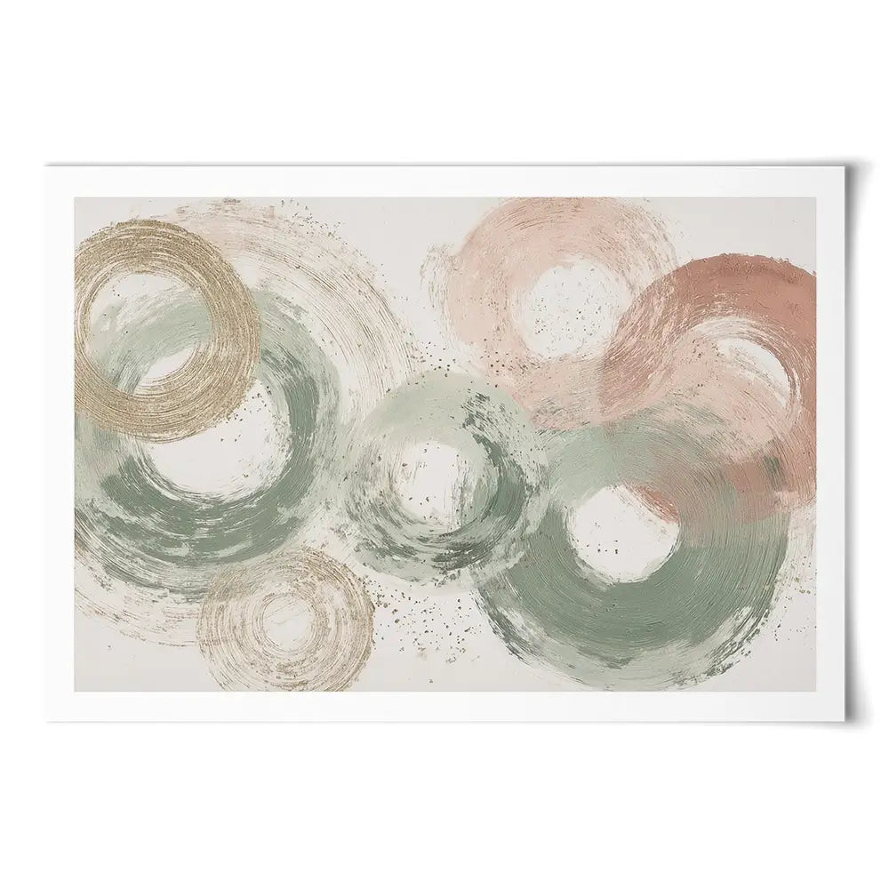 Sage Bloom Circle Abstract Art Print Sage Bloom Circle Abstract Art Print wall art product Chromatic Storm Studio