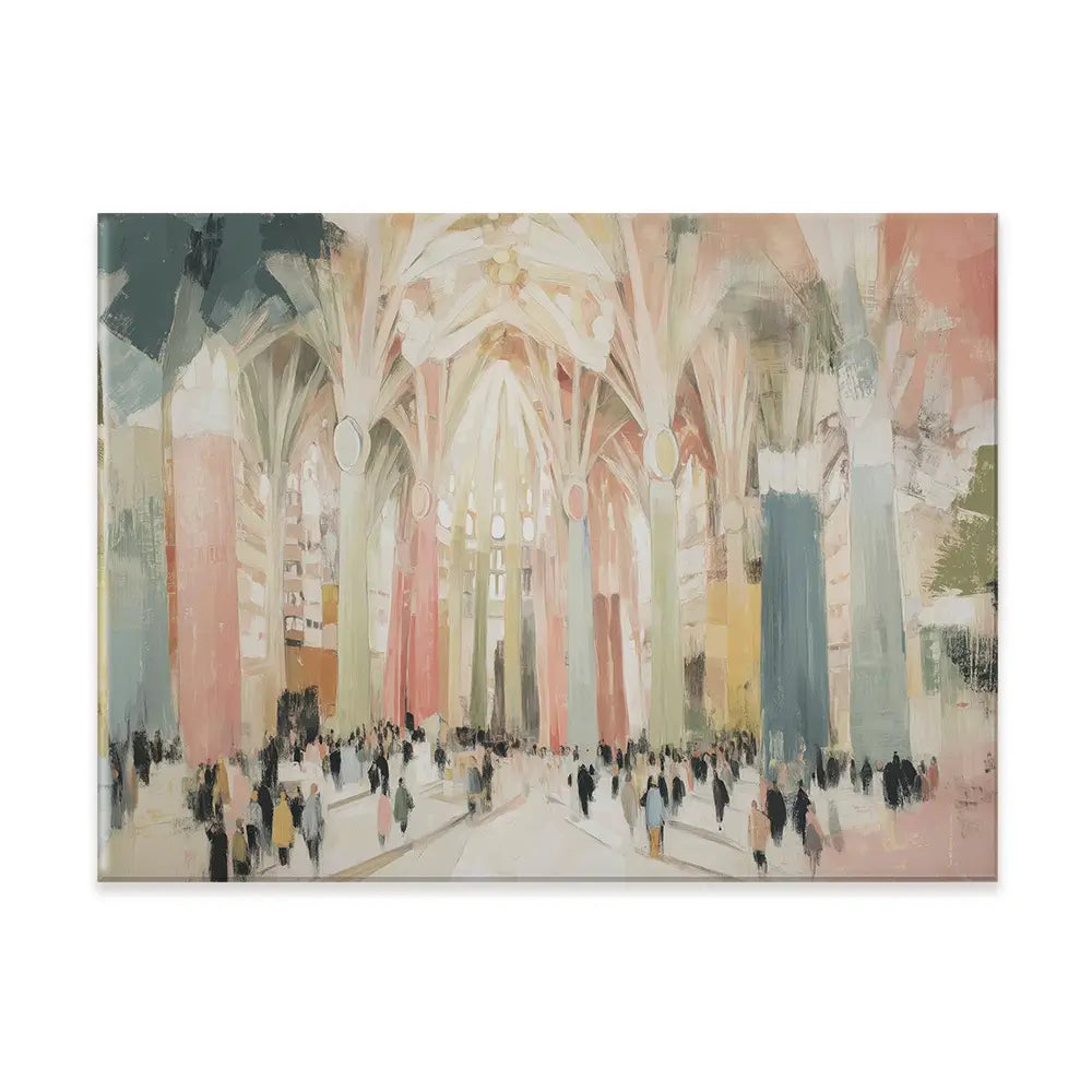 Sagrada Familia Interior Canvas Print Sagrada Familia Interior Canvas Print wall art product Chromatic Storm Studio