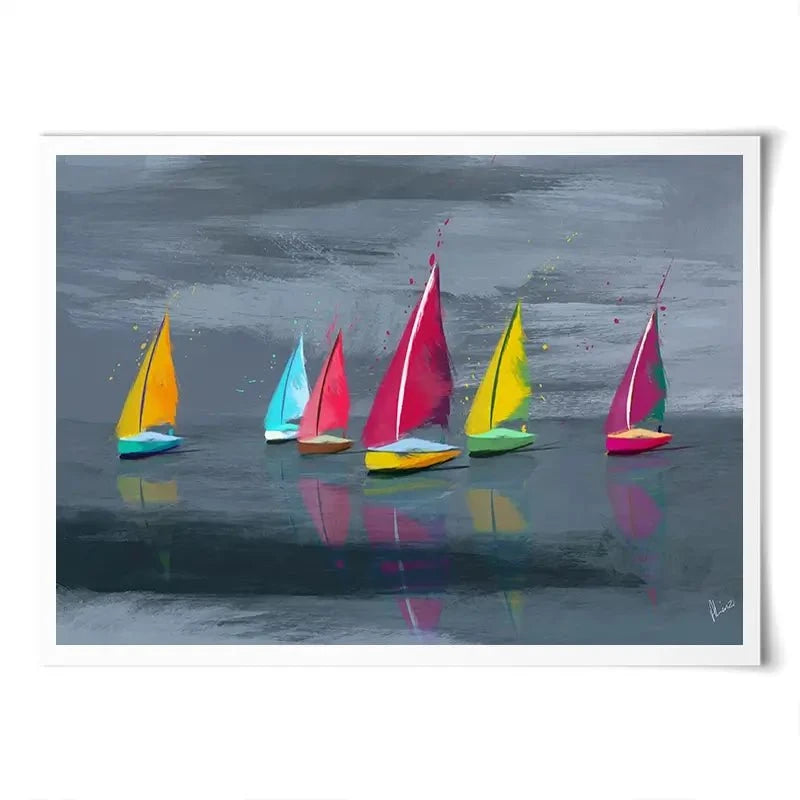 Sailing Landscape Art Print Sailing Landscape Art Print wall art product Aimee Linzi