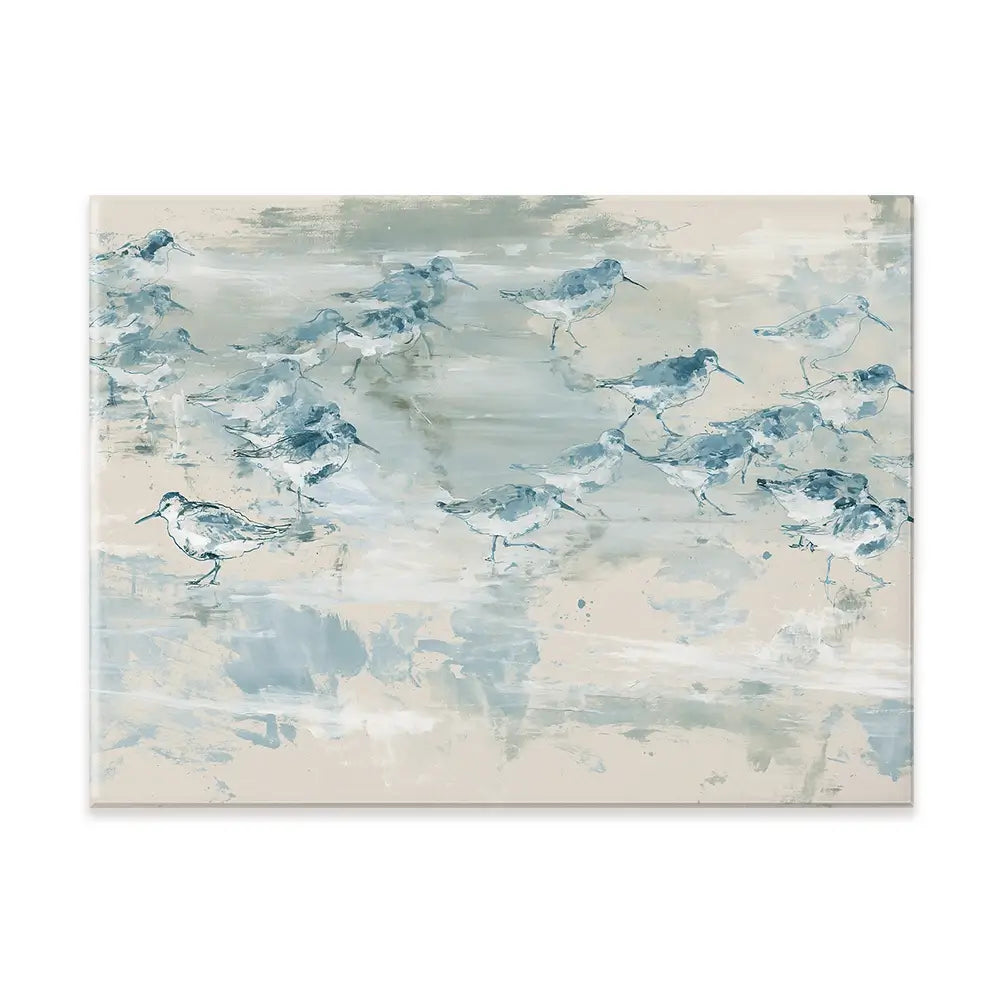 Sandpipers Tide Line Reverie Canvas Print Sandpipers Tide Line Reverie Canvas Print wall art product Chromatic Storm Studio