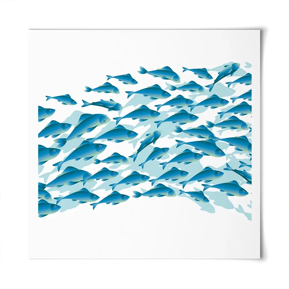 School Of Fish Square Art Print School Of Fish Square Art Print wall art product Galyna_P / Shutterstock