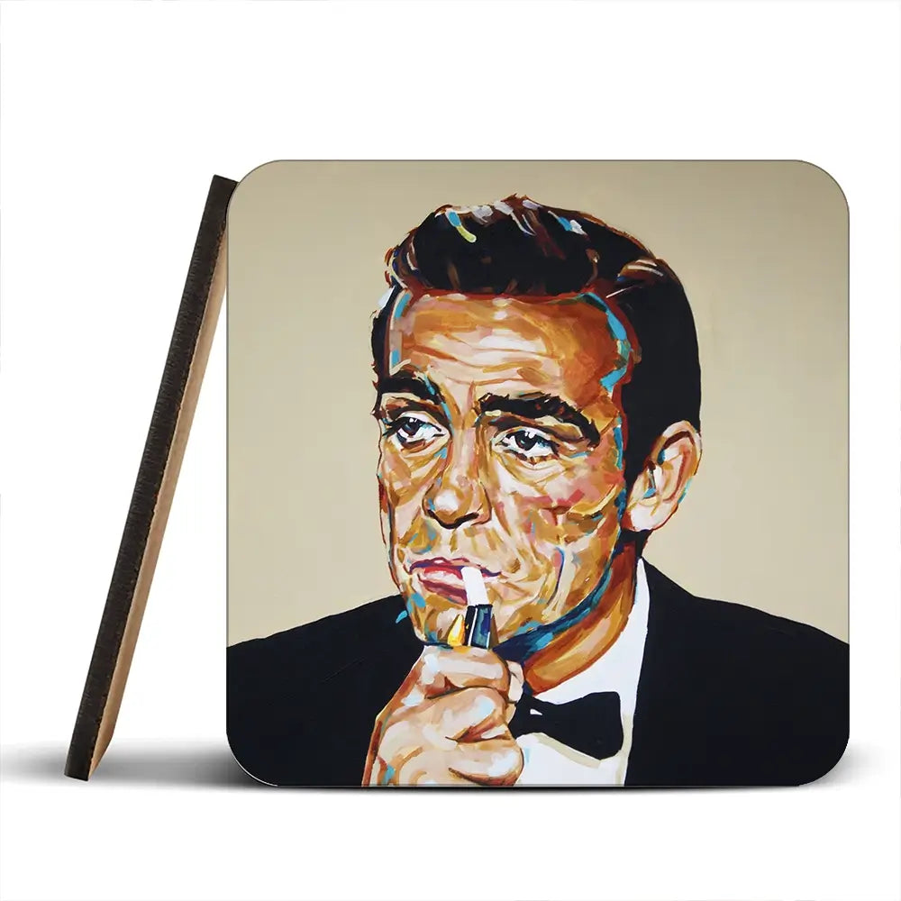 Sean Connery Bond Coaster Set Sean Connery Bond Coaster Set wall art product Juliet Stockton