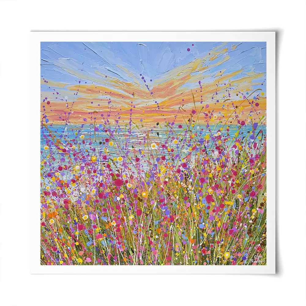 Seaside Bloom Square Art Print Seaside Bloom Square Art Print wall art product Olga Tkachyk